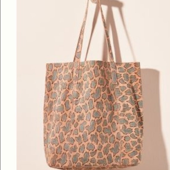 Anthropologie Handbags - Anthropologie- Snake Leather Tote